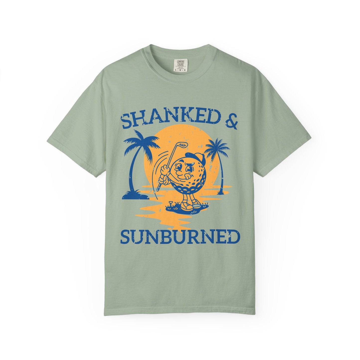 Shanked & Sunburned Shirt, Funny Golf Shirt, Golf Vacation Tee, Beach Golf T-Shirt, Golfer Gift, Coastal Golf Apparel