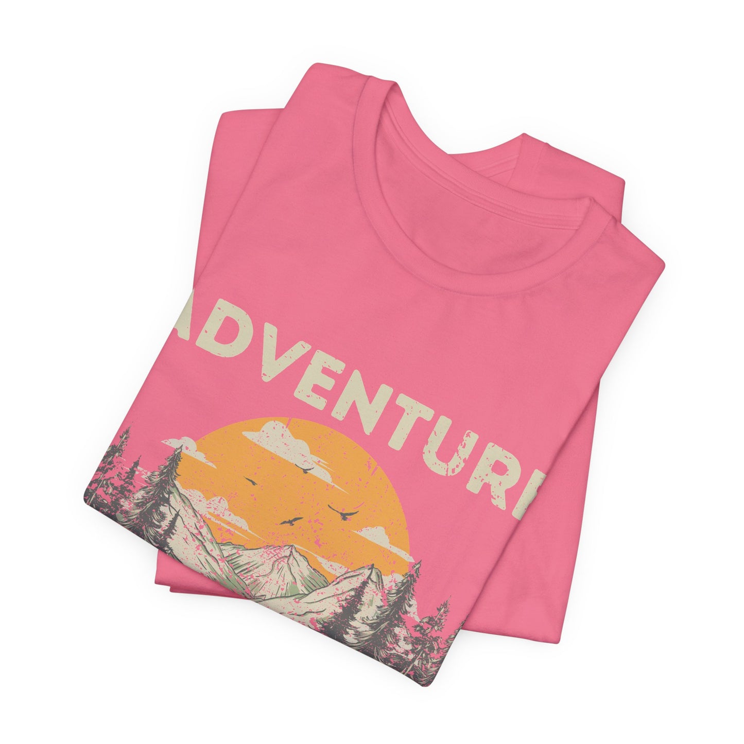 Adventure Awaits Shirt, Hiking Graphic Tee, Outdoor Nature Shirt, Mountain Sunset Tee, Camping Shirt, National Park Shirt, Travel Tee