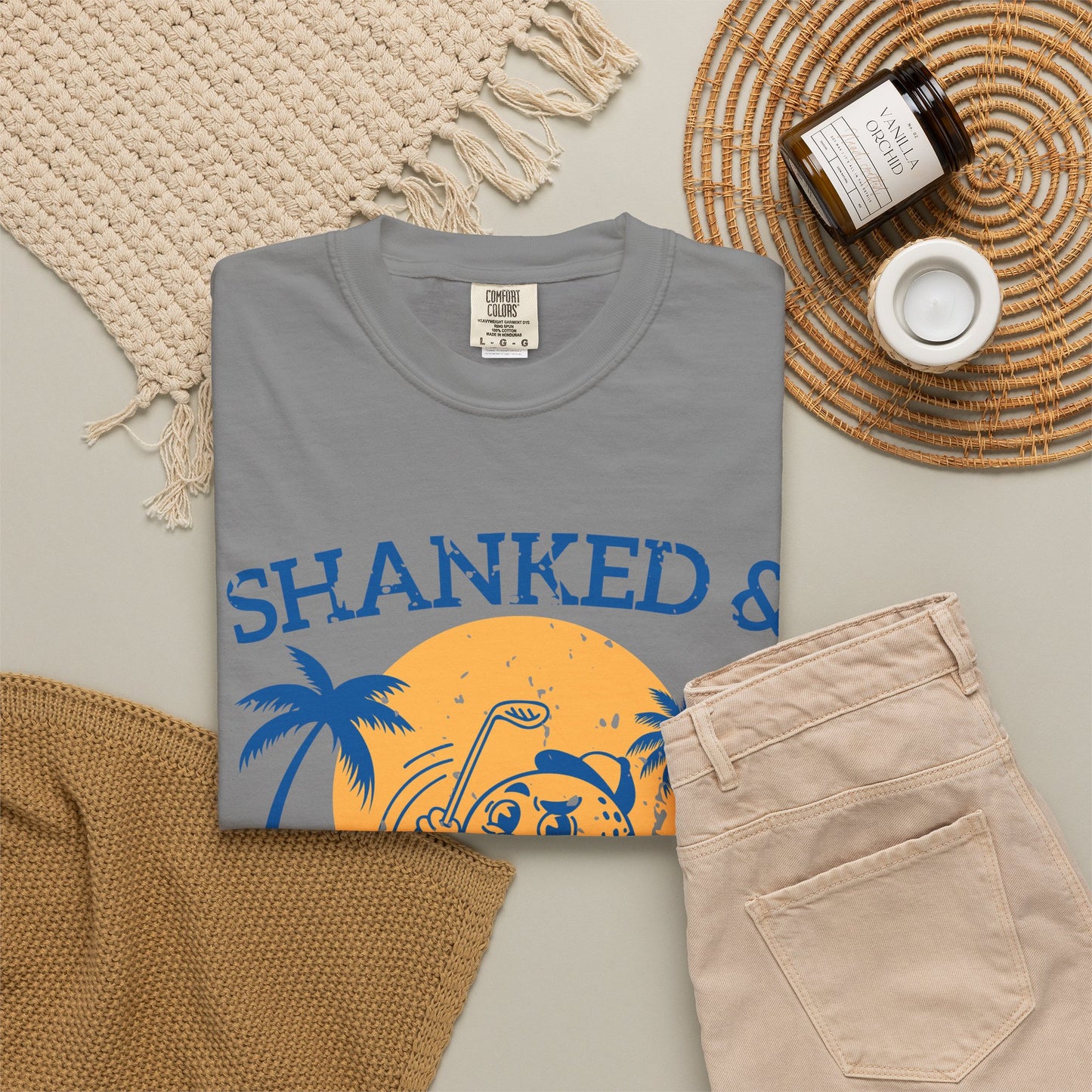 Shanked & Sunburned Shirt, Funny Golf Shirt, Golf Vacation Tee, Beach Golf T-Shirt, Golfer Gift, Coastal Golf Apparel