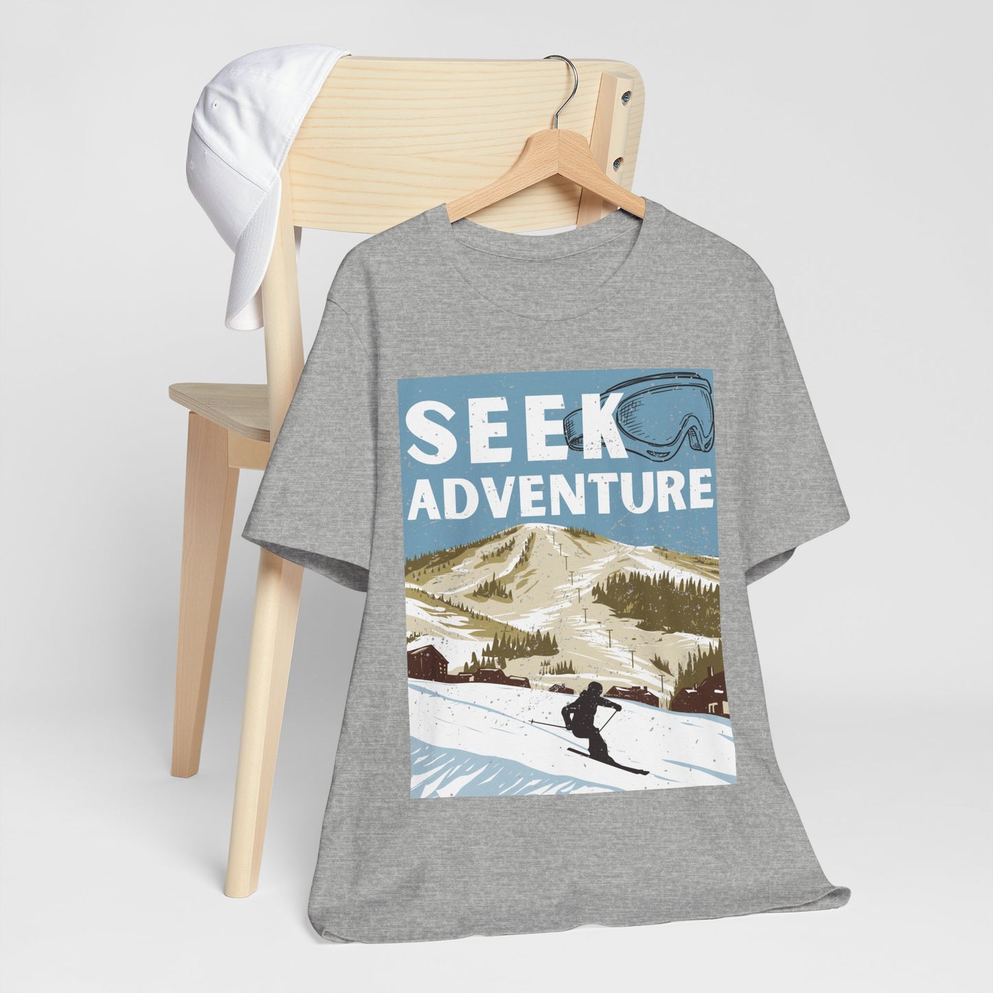 Seek Adventure Shirt, Ski Graphic Tee, Winter Mountain Shirt, Snowboarding Tee, Ski Trip Shirt, Outdoor Adventure Shirt, Travel Tee