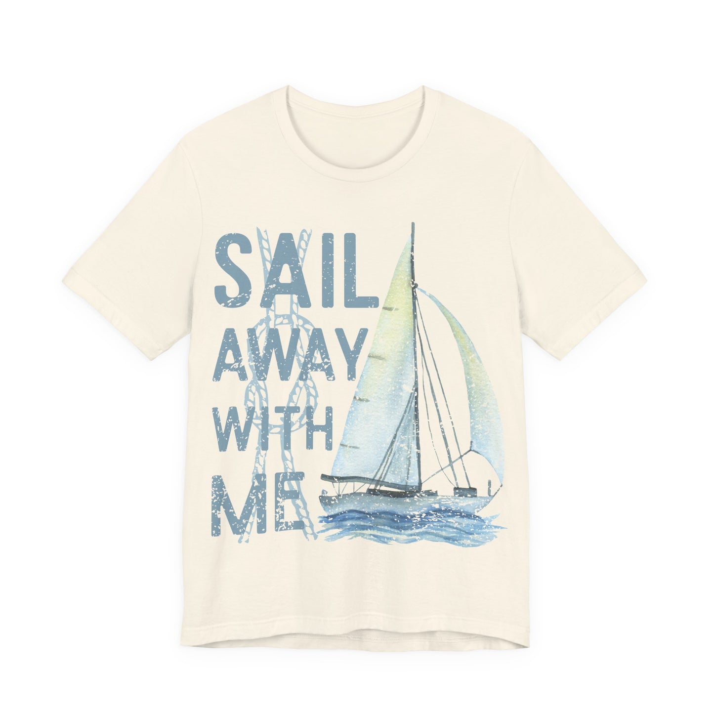 Sail Away With Me Shirt, Coastal Sailboat Tee, Nautical Graphic Tee, Coastal Summer Shirt, Ocean Lover Gift, Retro Beach T-Shirt