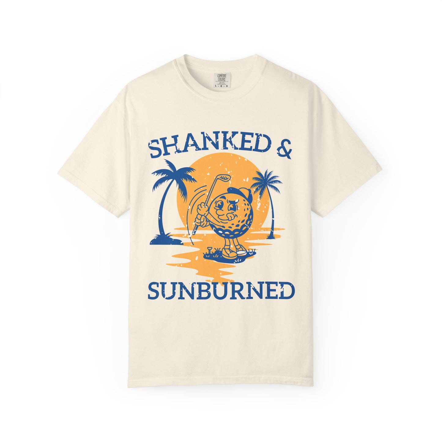 Shanked & Sunburned Shirt, Funny Golf Shirt, Golf Vacation Tee, Beach Golf T-Shirt, Golfer Gift, Coastal Golf Apparel