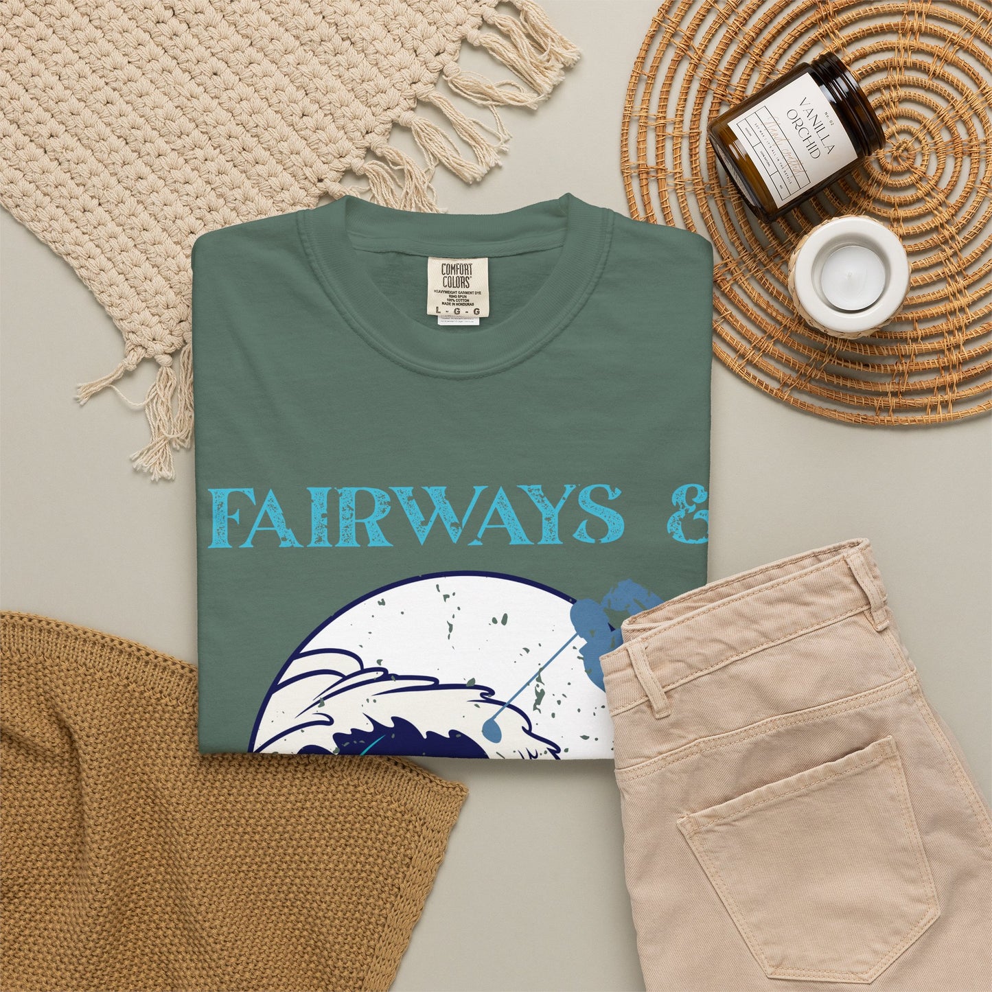 Fairways & Salt Spray Shirt, Coastal Golf Tee, Beach Golf Shirt, Golf Vacation T-Shirt, Ocean Golf Graphic Tee, Golfer Gift
