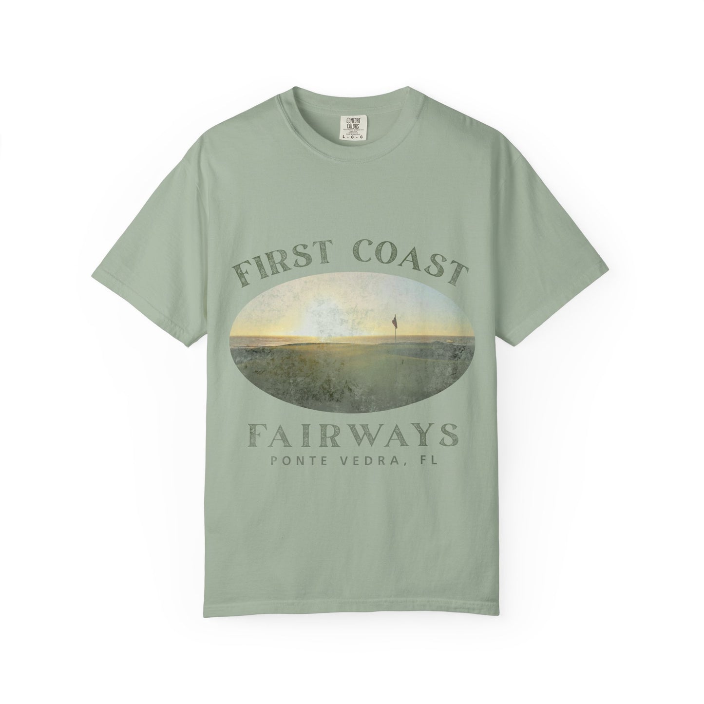 Sunset Coast Fairways Shirt, Coastal Golf Shirt, Beach Golf Tee, Golf Vacation T-Shirt, Golf Lover Gift, Coastal Lifestyle Apparel