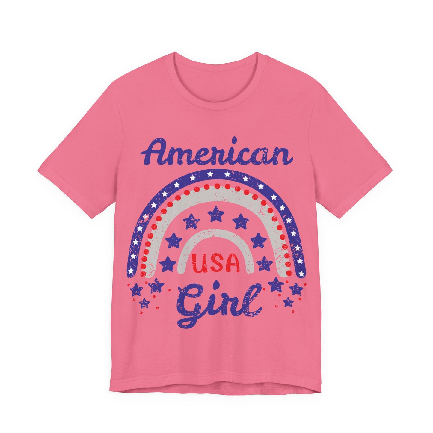 American Girl Shirt, 4th of July Shirt Women, Patriotic USA Tee, Cute Independence Day Outfit, Red White Blue Shirt, USA Graphic Tee