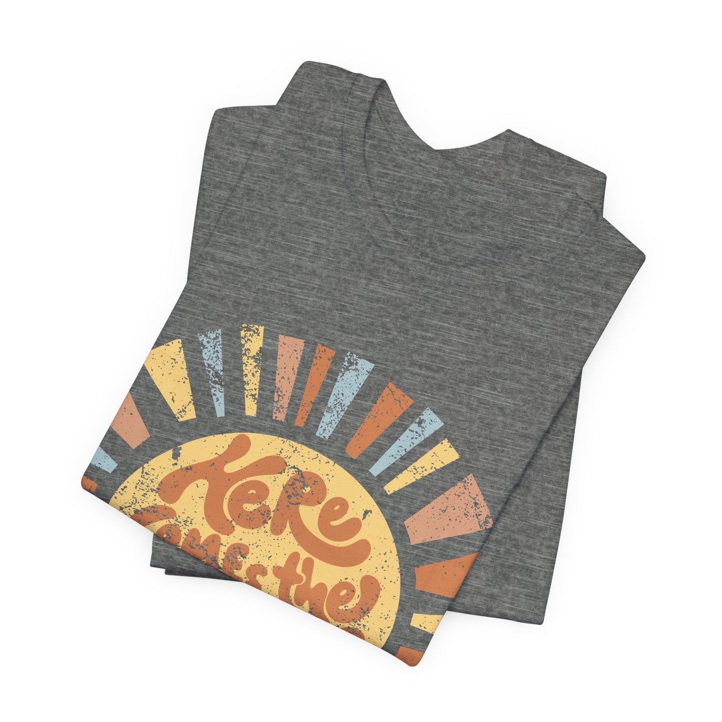 Here Comes the Sun Shirt, Retro Summer Tee, Vintage Sunshine Shirt, 4th of July Shirt, Boho Summer Graphic Tee