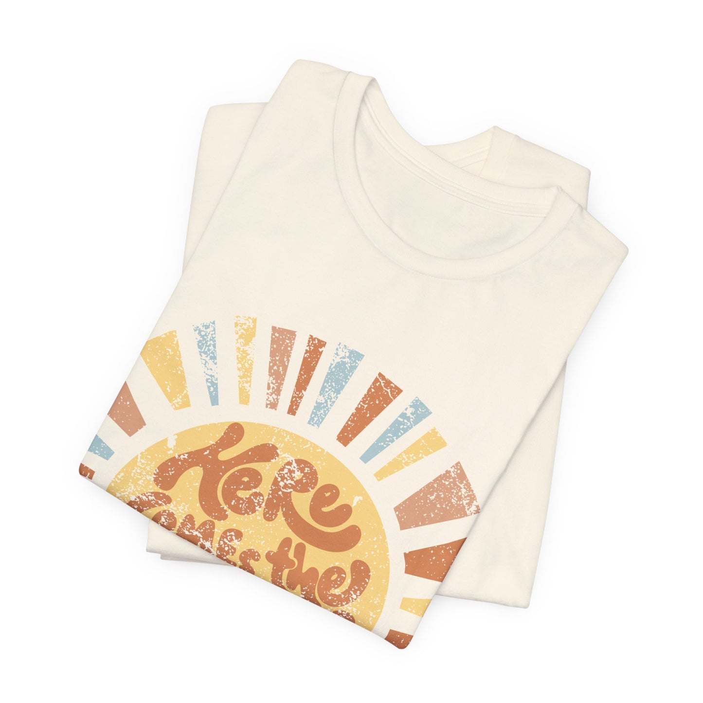 Here Comes the Sun Shirt, Retro Summer Tee, Vintage Sunshine Shirt, 4th of July Shirt, Boho Summer Graphic Tee