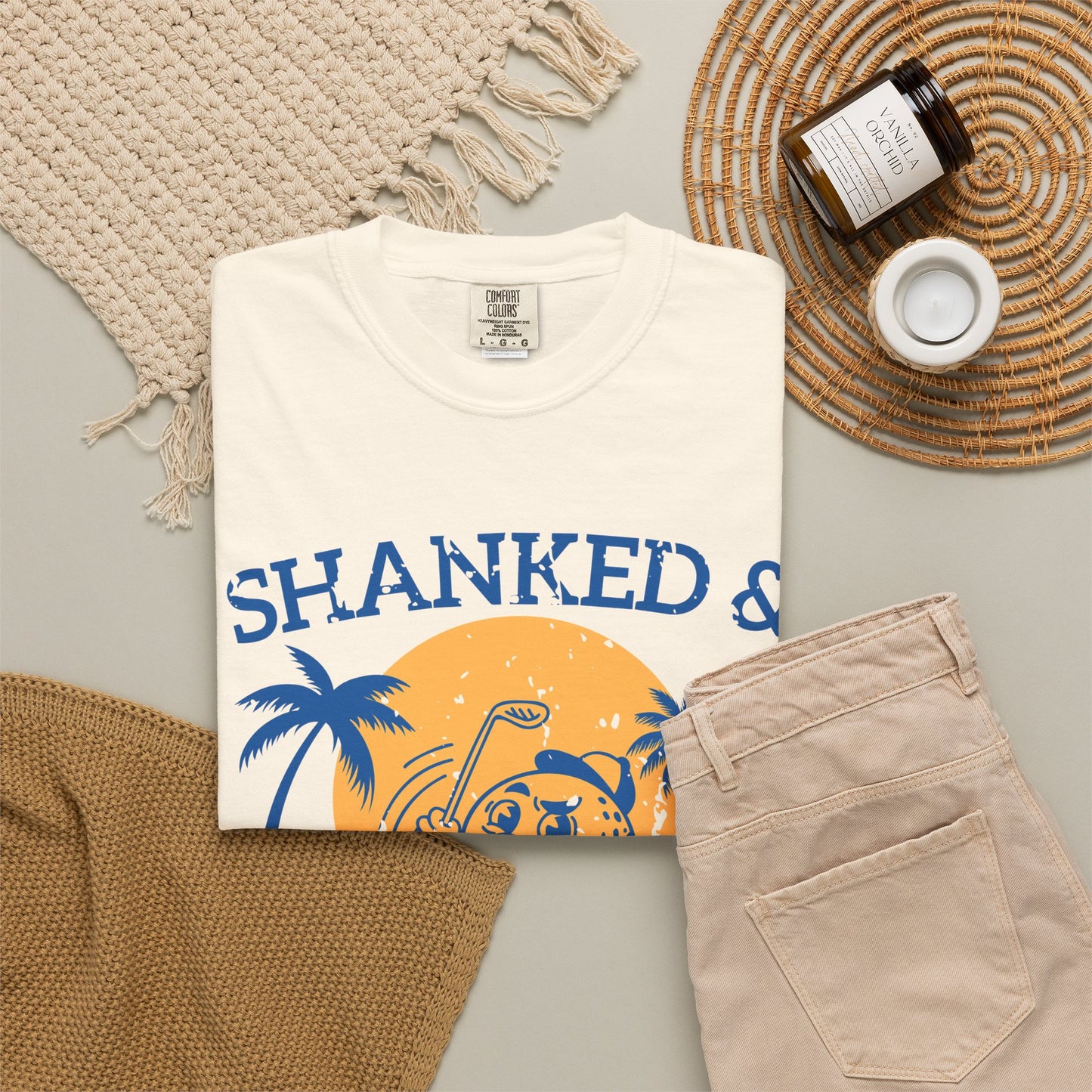 Shanked & Sunburned Shirt, Funny Golf Shirt, Golf Vacation Tee, Beach Golf T-Shirt, Golfer Gift, Coastal Golf Apparel