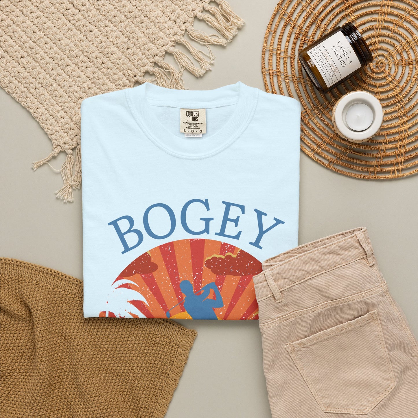 Bogey Beach Club Shirt, Funny Golf Shirt, Coastal Golf Tee, Golf Vacation T-Shirt, Beach Golfer Gift, Golf Lifestyle Apparel
