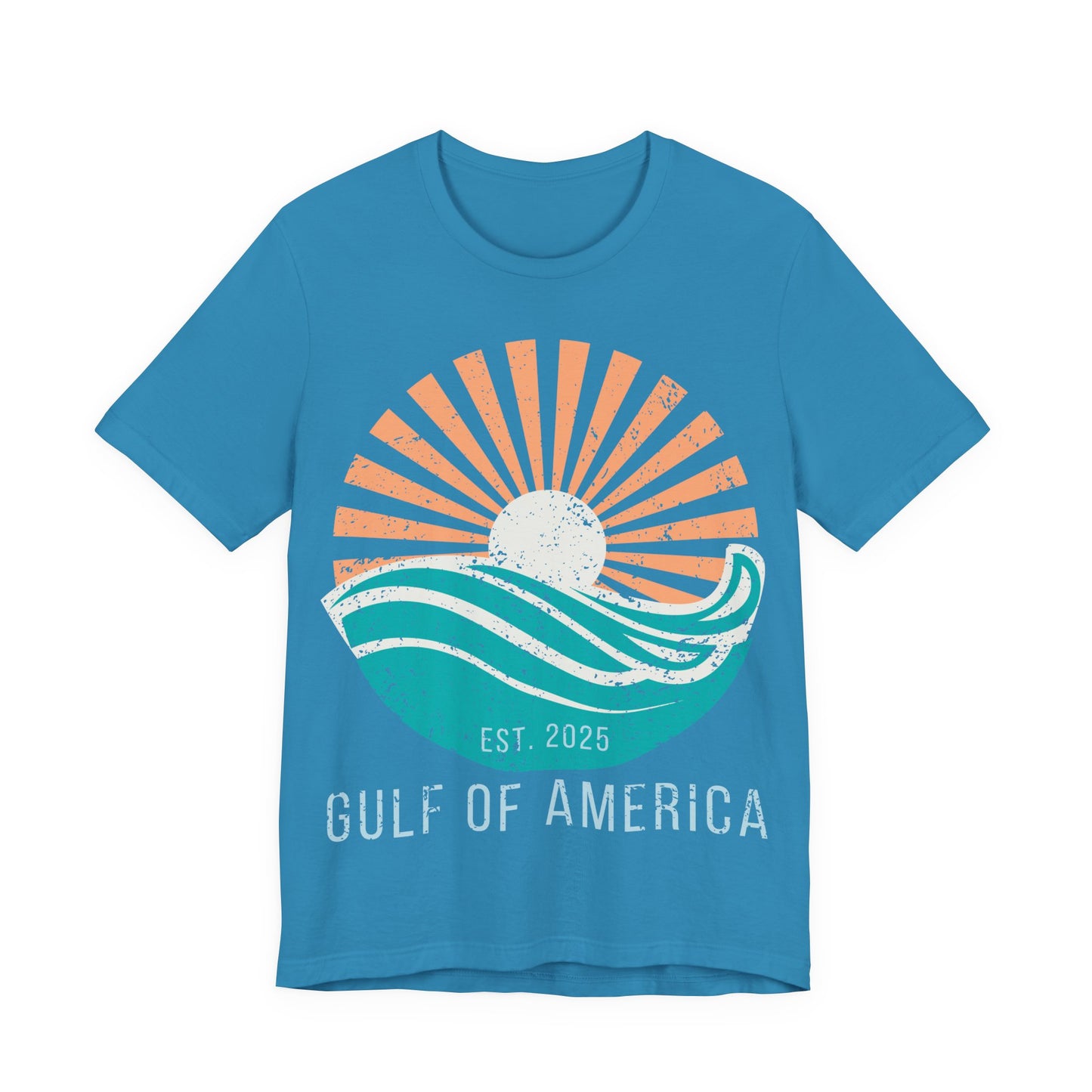 Gulf of America Shirt, Retro Beach Sunset Tee, Coastal Vacation Shirt, Vintage Ocean Graphic Tee, Gulf Coast Shirt, Summer Beach Shirt