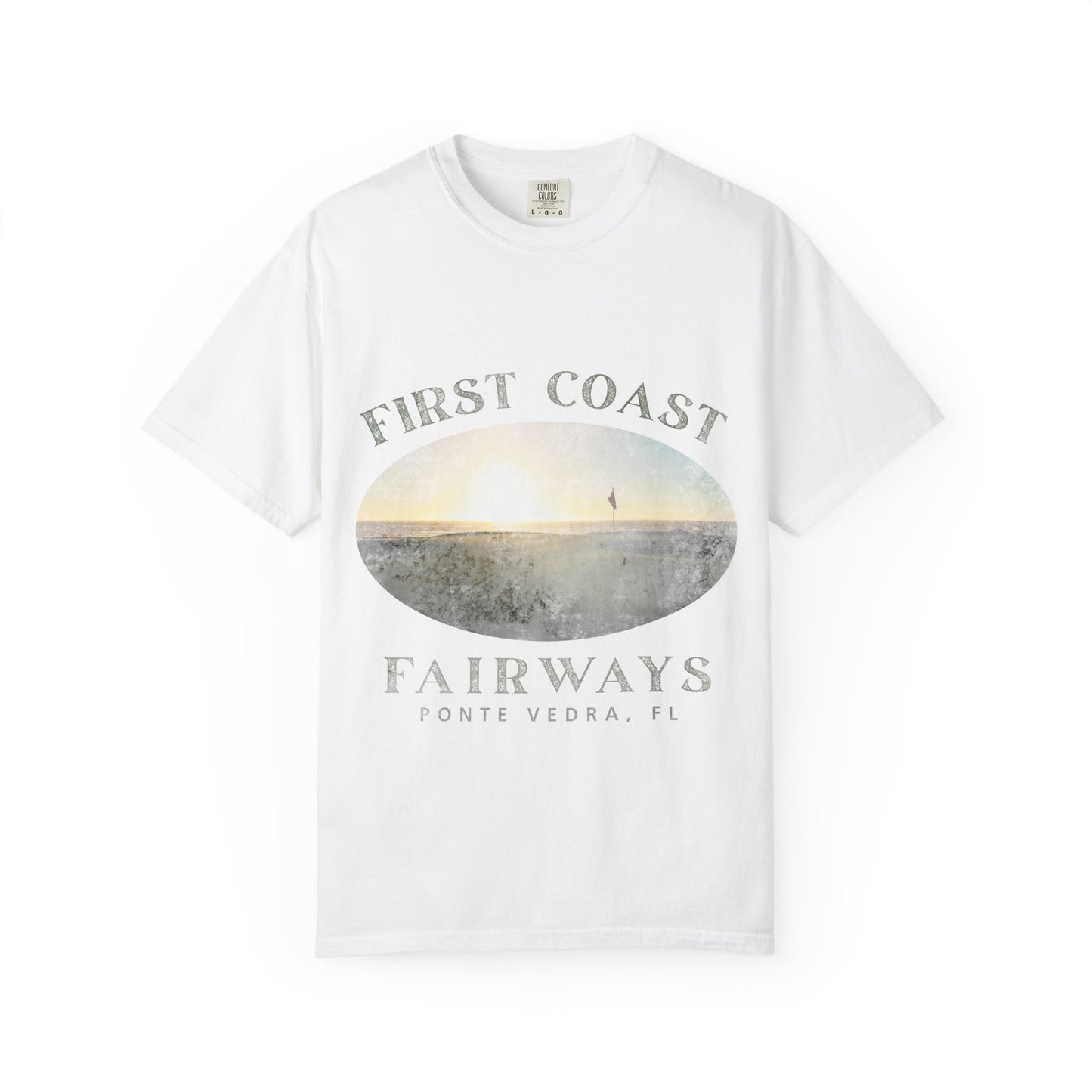 Sunset Coast Fairways Shirt, Coastal Golf Shirt, Beach Golf Tee, Golf Vacation T-Shirt, Golf Lover Gift, Coastal Lifestyle Apparel
