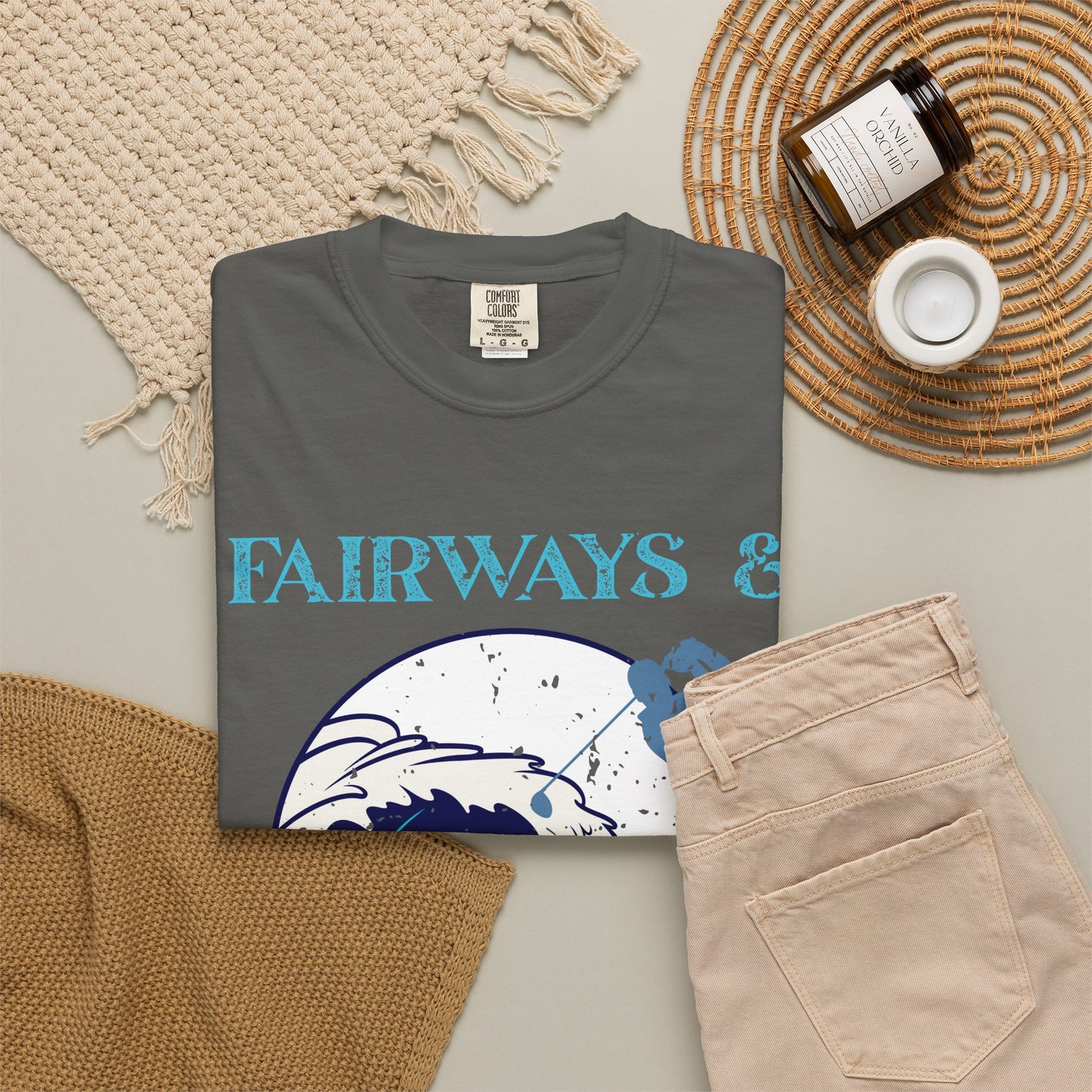 Fairways & Salt Spray Shirt, Coastal Golf Tee, Beach Golf Shirt, Golf Vacation T-Shirt, Ocean Golf Graphic Tee, Golfer Gift