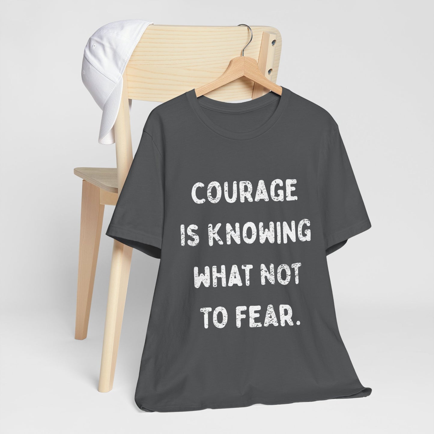 Courage Quote Shirt, Inspirational Graphic Tee, Motivational Shirt, Positive Mindset Tee, Self Growth Shirt, Minimalist Quote T-Shirt