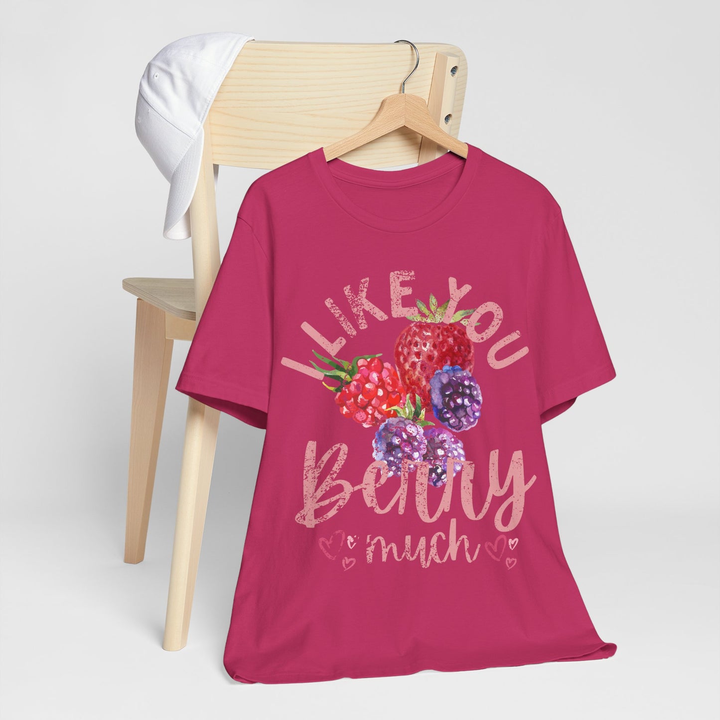 I Like You Berry Much Shirt, Cute Love Shirt, Funny Romantic Tee, Berry Graphic Shirt, Valentines Gift, Cute Summer Tee, Girlfriend Gift