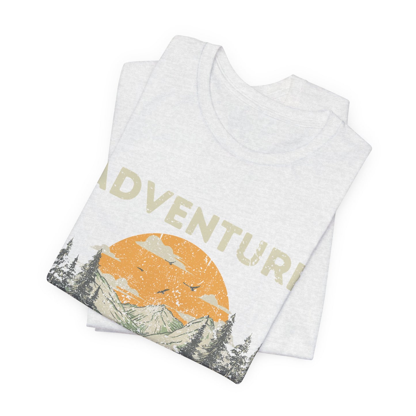 Adventure Awaits Shirt, Hiking Graphic Tee, Outdoor Nature Shirt, Mountain Sunset Tee, Camping Shirt, National Park Shirt, Travel Tee