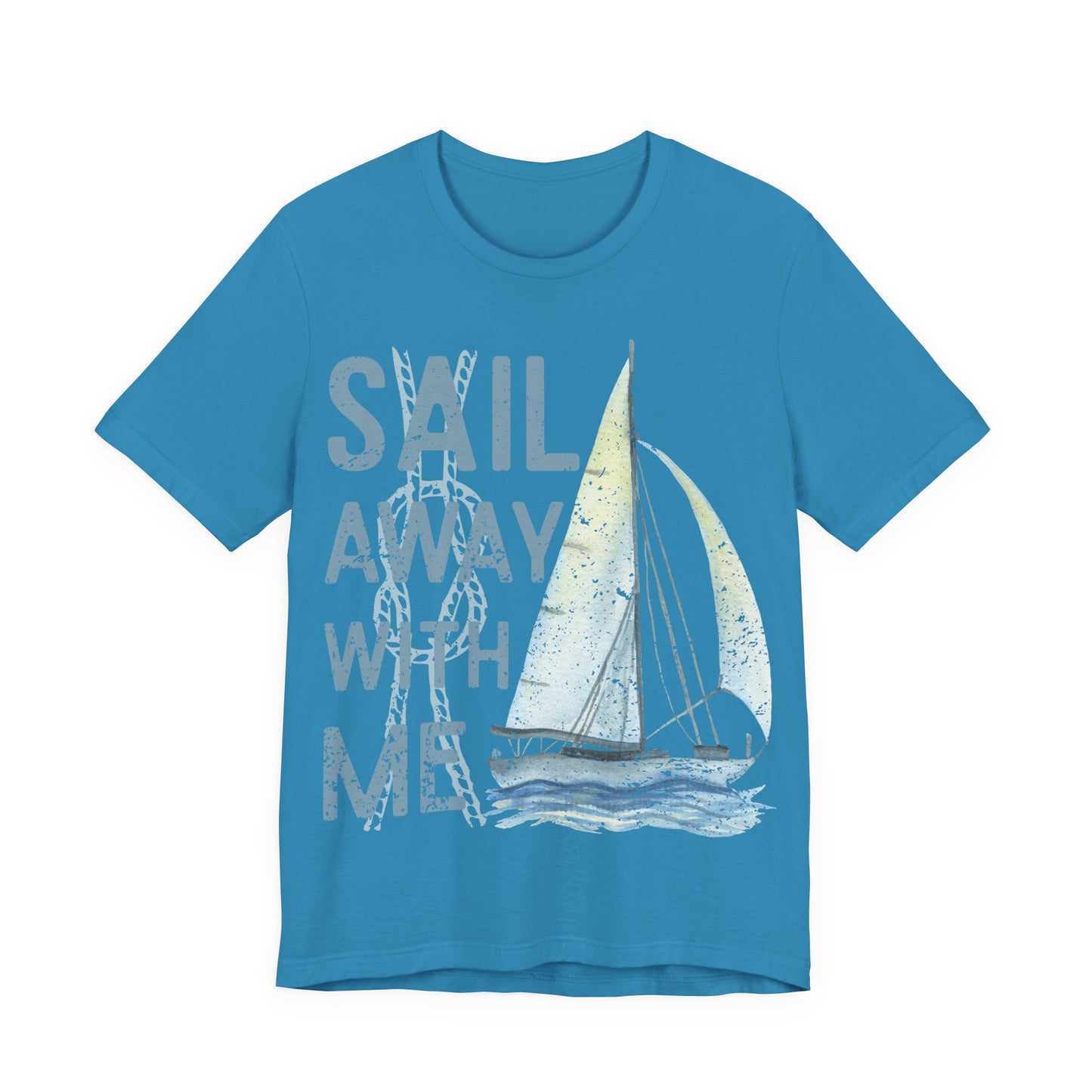 Sail Away With Me Shirt, Coastal Sailboat Tee, Nautical Graphic Tee, Coastal Summer Shirt, Ocean Lover Gift, Retro Beach T-Shirt