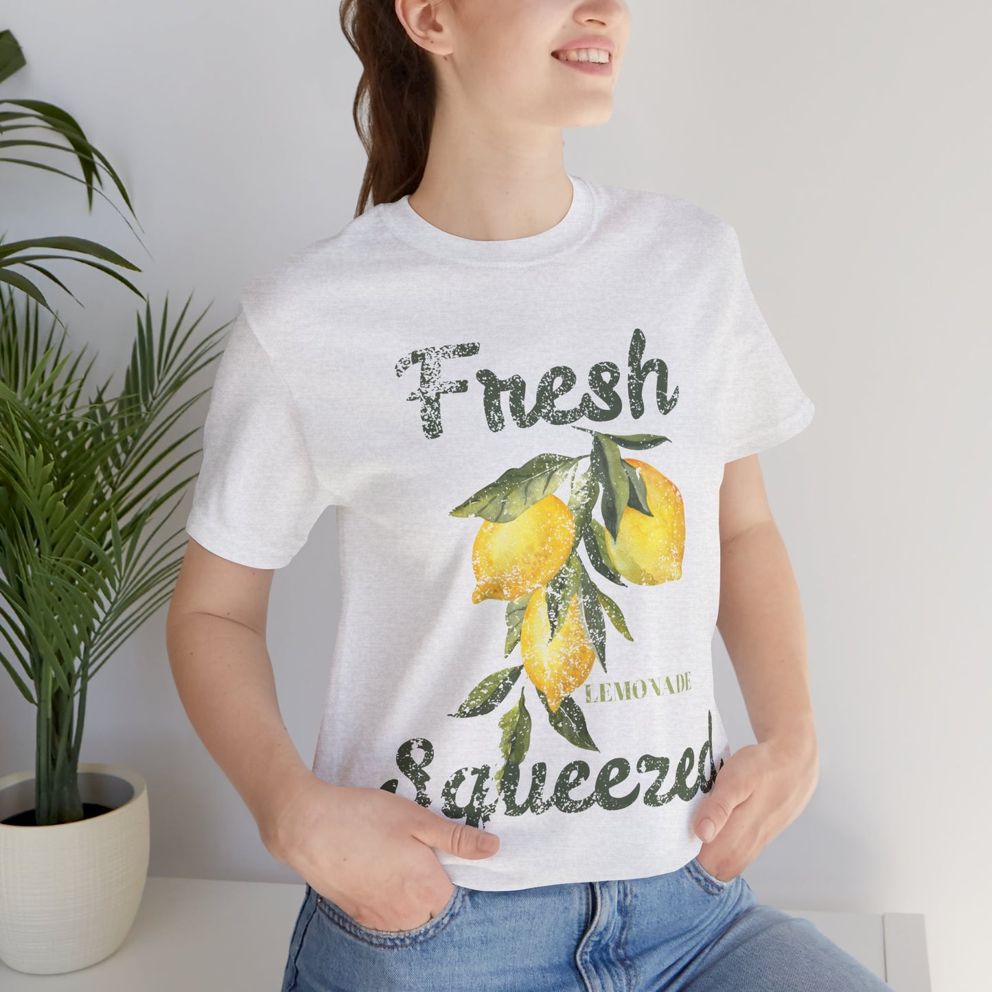 Fresh Squeezed Lemon Shirt, Lemon Graphic Tee, Cute Summer Citrus Shirt, Lemon Lover Gift, Retro Fruit Graphic T-Shirt