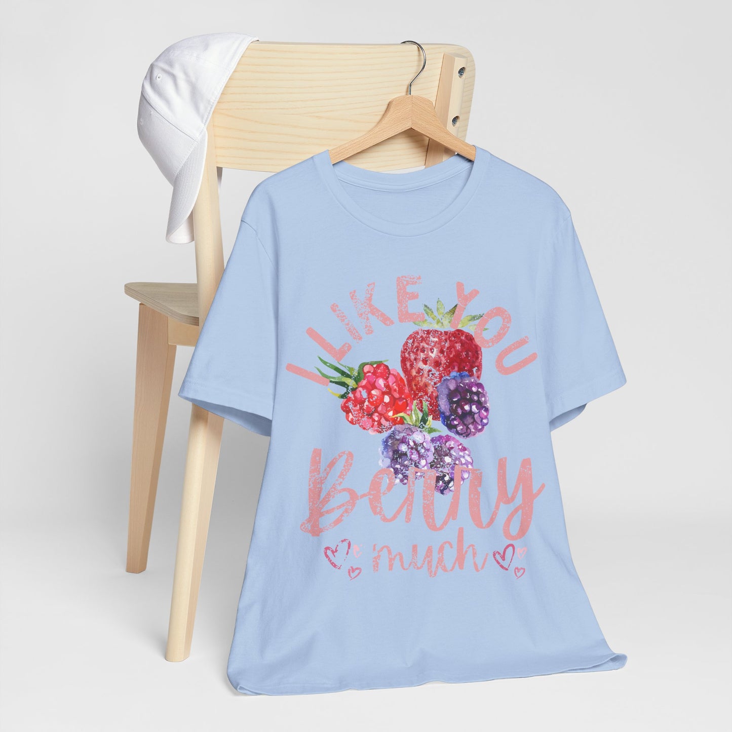 I Like You Berry Much Shirt, Cute Love Shirt, Funny Romantic Tee, Berry Graphic Shirt, Valentines Gift, Cute Summer Tee, Girlfriend Gift