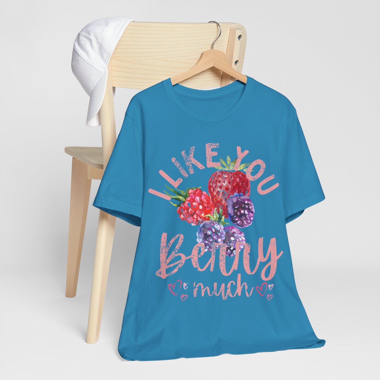 I Like You Berry Much Shirt, Cute Love Shirt, Funny Romantic Tee, Berry Graphic Shirt, Valentines Gift, Cute Summer Tee, Girlfriend Gift